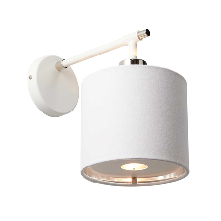 Aplica Balance 1 Light Wall Light – White and Polished Nickel