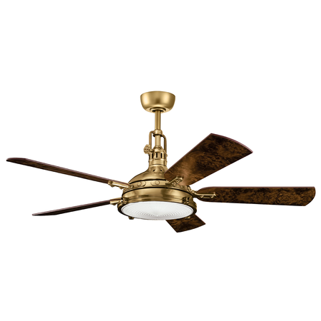 Lustra cu ventilator hatteras bay – 56in / 142cm fan – burnished antique brass