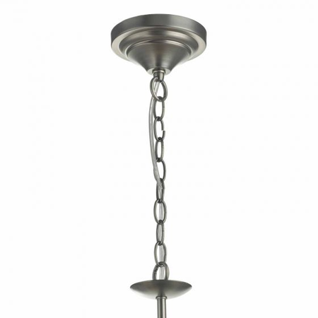 Lampa suspendata Tack 5lt Pendant Antique Chrome & Textured Glass