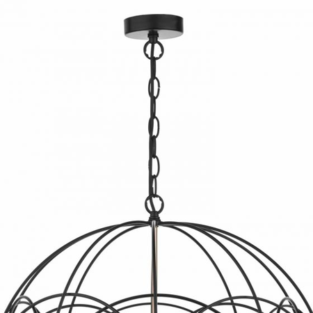 Lampa suspendata Phoenix 5lt Pendant Black & Copper