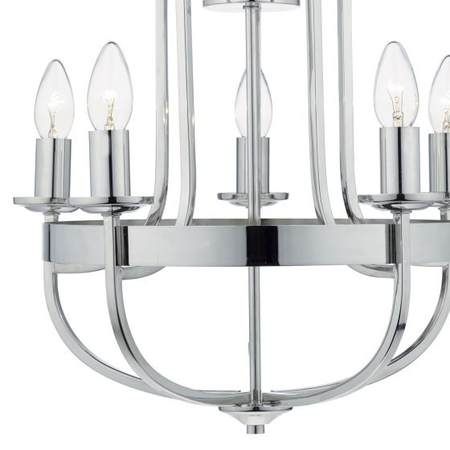 Lampa suspendata heythrope 5 light pendant polished nickel