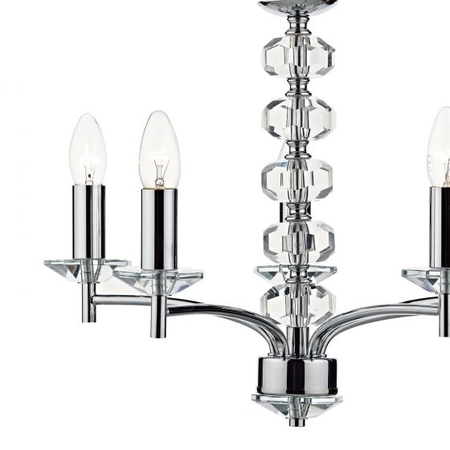 Lampa suspendata oleana 5 light pendant polished chrome crystal