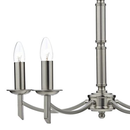 Lampa suspendata ambassador 5 light dual mount pendant satin chrome