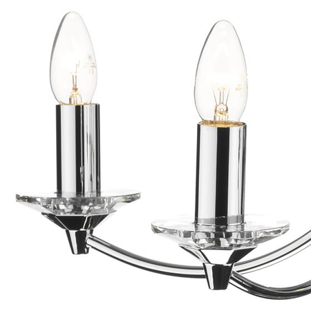 Lampa suspendata medusa 5 light dual mount pendant k9 crystal polished chrome