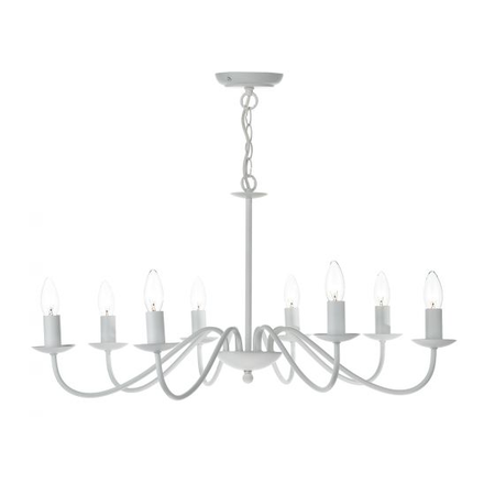 Lampa suspendata irwin 8 light pendant dual mount white