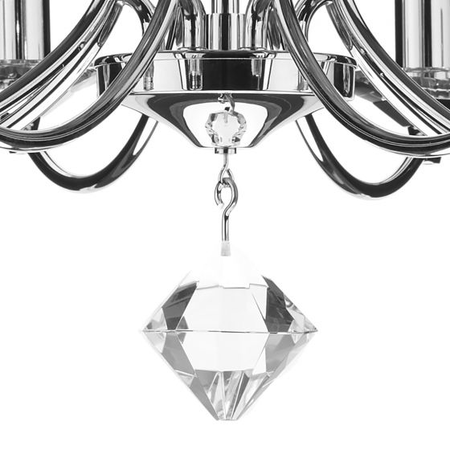 Lampa suspendata medusa 8 light dual mount pendant k9 crystal polished chrome