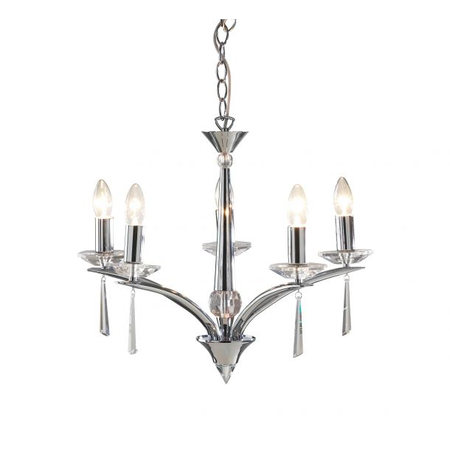 Lampa suspendata hyperion 5 light dual mount pendant polished chrome