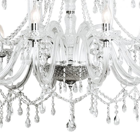 Lampa suspendata katie 18 light chandelier dual mount acrylic glass