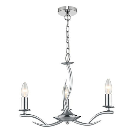 Lampa suspendata Elka 3 Light Pendant Satin Chrome