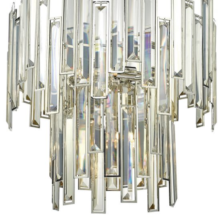 Lampa suspendata Odile 6 Light Pendant Champagne Crystal Polished Nickel Frame