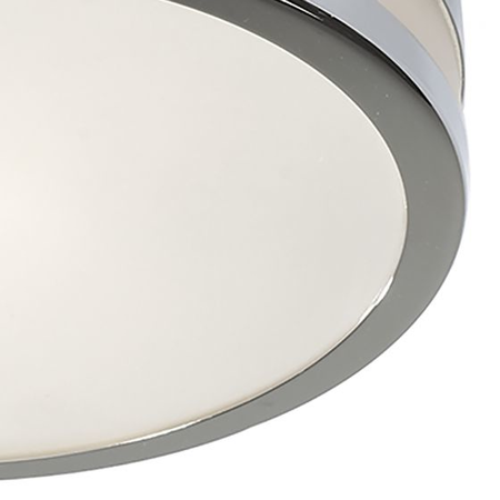 Plafoniera Cyro Small Bathroom Flush Polished Chrome Opal Glass IP44