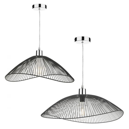 Corp de iluminat suspendat Onza Wire Easy Fit Pendant Shades Black (Twin Pack)