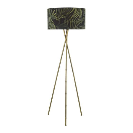 Lampadar de podeaBamboo Tripod Floor Lamp Antique Brass Base Only