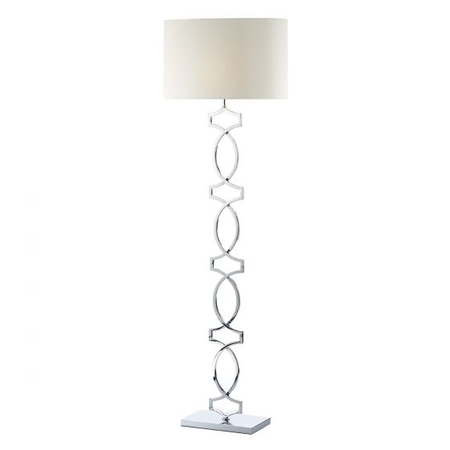 Lampadar de podeaDonovan Floor Lamp Polished Chrome complete with Shade