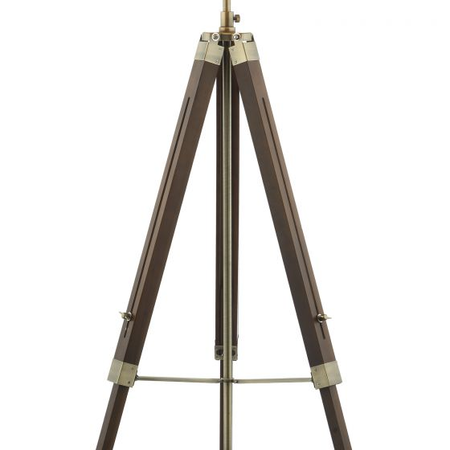 Lampadar de podeaeasel tripod floor lamp dark wood antique brass base only