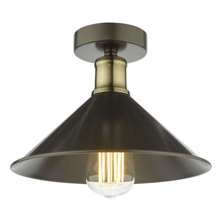 Lampa tavan jalen 1 light flush graphite antique brass