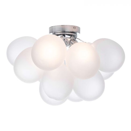 Lampa tavan Bubbles 4 Light Flush Polished Chrome Frosted Glass