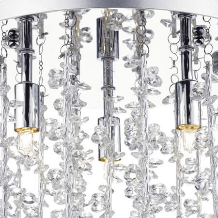 Lampa tavan Sestina 3 Light G9 Flush With Decorative Rods and Crystal Beads