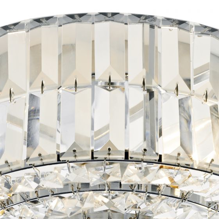 Lampa tavan Errol Crystal Semi Flush Fitting Polished Chrome