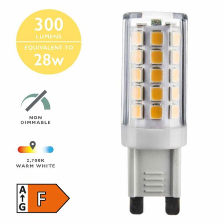 Sursa de iluminat (Pack of 10) LED G9 Light Bulb (Lamp) 3W 300LM