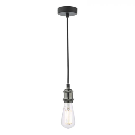 Lampa suspendata waco 1 light e27 suspension black chrome matt black