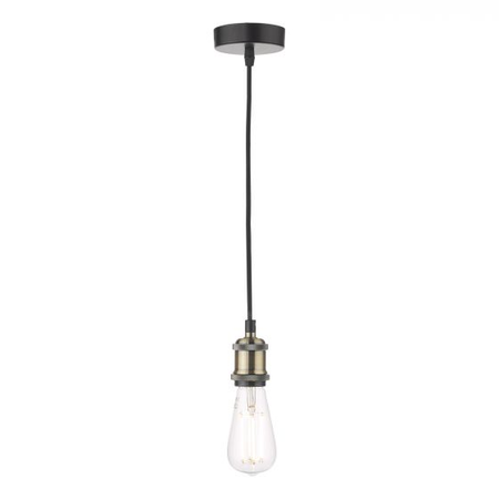 Lampa suspendata waco single e27 suspension antique brass matt black