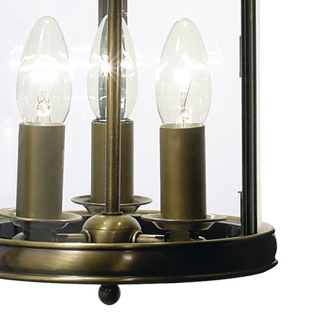 Lampa suspendata lambeth 3 light lantern dual mount antique brass