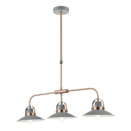 Lampa suspendata liden 3 light bar pendant graphite copper