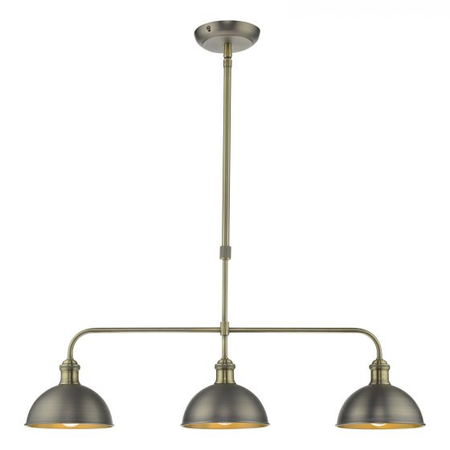 Lampa suspendata governor 3 light bar antique chrome antique brass