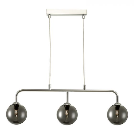 Lampa suspendata feya 3 light bar pendant polished chrome smoked glass