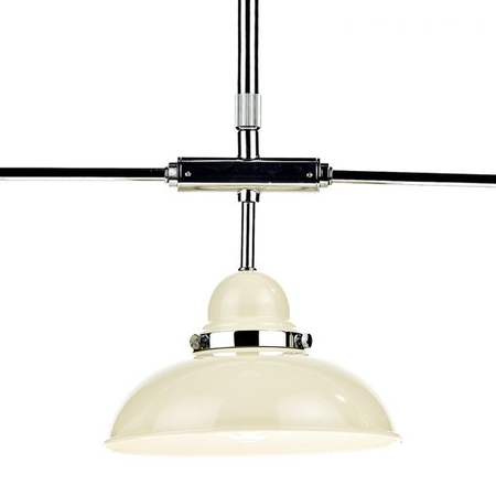 Lampa suspendata Dynamo 3 Light Bar Pendant Cream and Polished Chrome