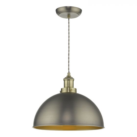 Lampa suspendata Governor Pendant Antique Chrome Antique Brass