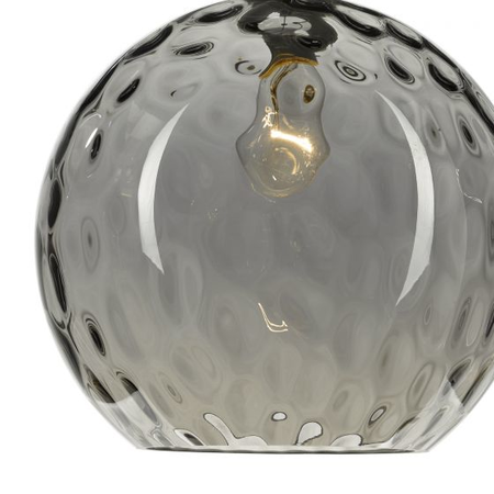 Lampa suspendata Aulax 1 Light Pendant Silver Smoked Glass With Dimple Effect