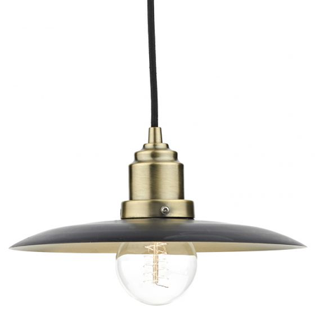 Lampa suspendata Hannover 1 Light Pendant Black Antique Brass