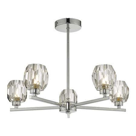 Plafoniera Idina 5 Light Semi Flush Polished Chrome