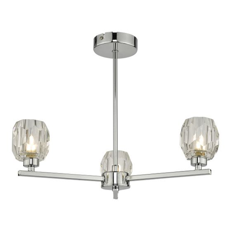 Plafoniera Idina 3 Light Semi Flush Polished Chrome