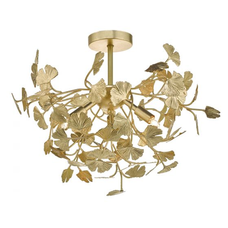 Plafoniera Yadira 4 Light Semi Flush Gold Leaf