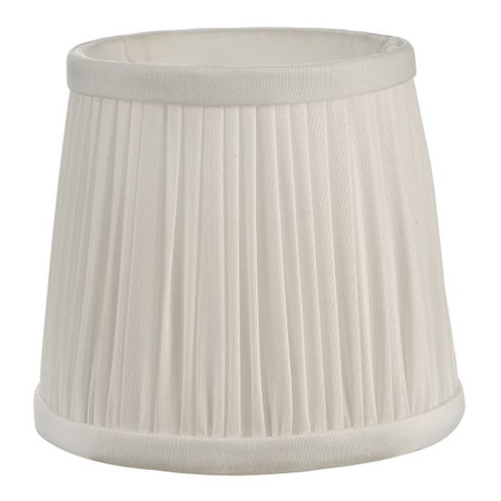 Abajur Ulyana Ivory Faux Silk Pleated Shade 14cm