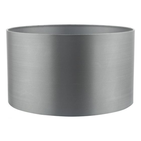 Abajur Hilda Grey Faux Silk Drum Shade 30cm