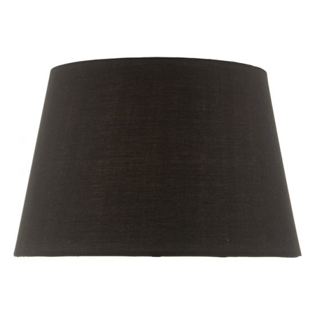 Abajur Safia Black Cotton Tapered Drum Shade 36cm