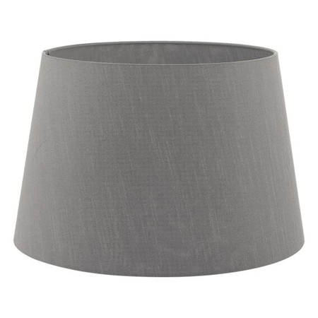 Abajur Cezanne Grey Faux Silk Tapered Drum Shade 45cm