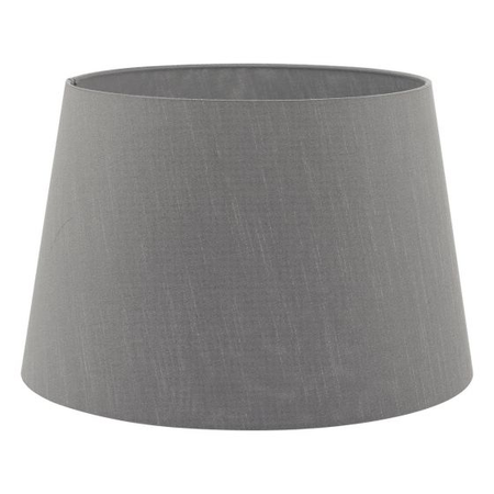 Abajur Cezanne Grey Faux Silk Tapered Drum Shade 35cm