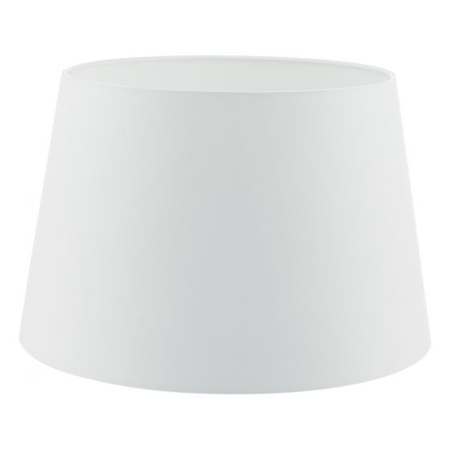 Abajur Cezanne White Faux Silk Tapered Drum Shade 35cm