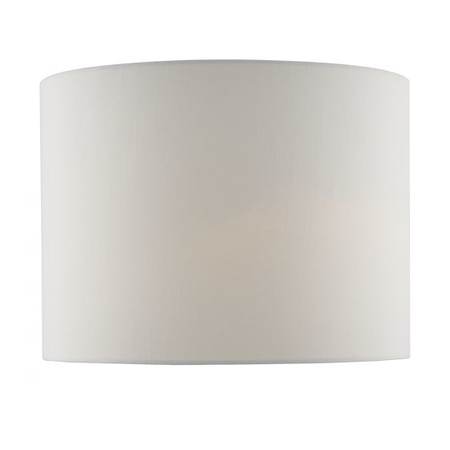 Abajur Olalla Ivory Faux Silk Drum Shade 34cm