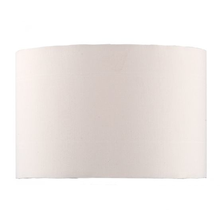 Abajur Madrid White Faux Silk Drum Shade 30.5cm