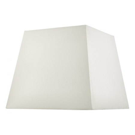 Abajur S1101 Ivory Faux Silk Tapered Square Shade 37cm