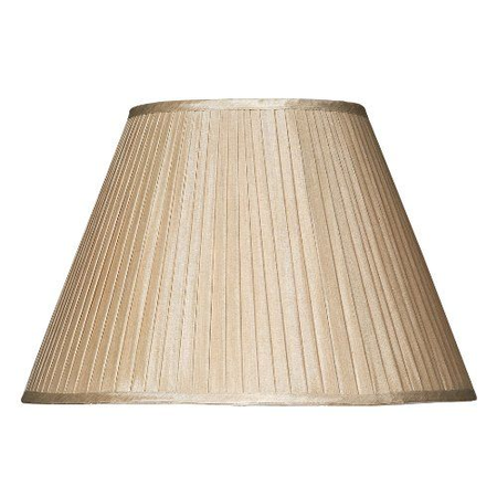 Abajur S1086 Taupe Faux Silk Tapered Drum Shade 43cm