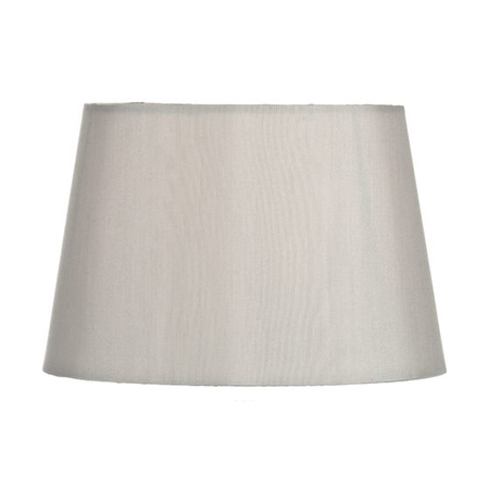 Abajur Edith Silver Faux Silk Tapered Drum Shade 23cm