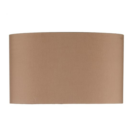 Abajur Madrid Taupe Faux Silk Drum Shade 43cm