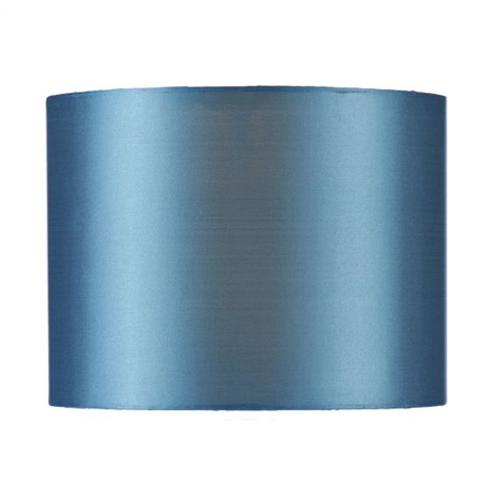 Abajur Elsa Blue Faux Silk Drum Shade 25cm